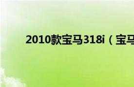 2010款宝马318i（宝马3系318i 领先型 2010款）