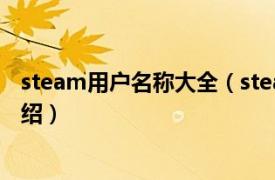 steam用户名称大全（steam用户名是哪个相关内容简介介绍）