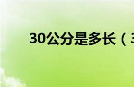 30公分是多长（30公分是多少厘米）