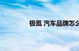 极氪 汽车品牌怎么样（极氪 汽车品牌）