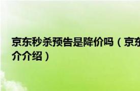 京东秒杀预告是降价吗（京东的秒杀预告是什么意思相关内容简介介绍）