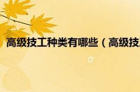 高级技工种类有哪些（高级技工有哪些专业相关内容简介介绍）