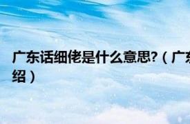 广东话细佬是什么意思?（广东话细佬是什么意思相关内容简介介绍）