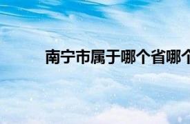 南宁市属于哪个省哪个区（南宁市属于哪个省）