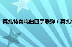 莫扎特奏鸣曲四手联弹（莫扎特钢琴四手联弹曲集 中外文对照）