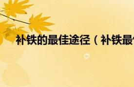 补铁的最佳途径（补铁最快的方法相关内容简介介绍）