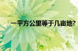 一平方公里等于几亩地?（一平方公里等于多少亩地）