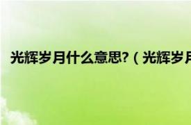 光辉岁月什么意思?（光辉岁月 是什么意思相关内容简介介绍）