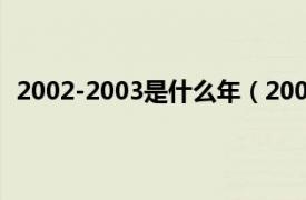 2002-2003是什么年（2002是什么年相关内容简介介绍）