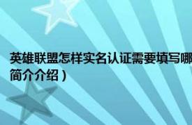 英雄联盟怎样实名认证需要填写哪些信息（英雄联盟怎么实名认证相关内容简介介绍）