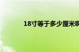 18寸等于多少厘米啊（18寸等于多少厘米）