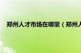 郑州人才市场在哪里（郑州人才市场在哪相关内容简介介绍）