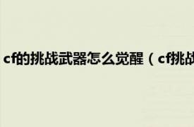 cf的挑战武器怎么觉醒（cf挑战武器怎么觉醒相关内容简介介绍）