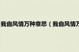 我自风情万种意思（我自风情万种出自哪首诗相关内容简介介绍）