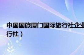 中国国旅厦门国际旅行社企业 Swot分析（中国国旅 厦门国际旅行社）