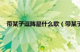 带某子逗阵是什么歌（带某子逗阵啥意思相关内容简介介绍）