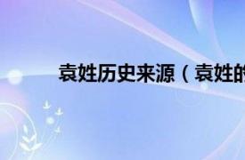 袁姓历史来源（袁姓的来源相关内容简介介绍）