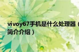 vivoy67手机是什么处理器（vivoy67用的什么处理器相关内容简介介绍）