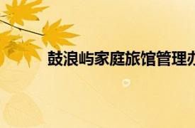 鼓浪屿家庭旅馆管理办法厦委办发(2008)52号