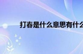 打春是什么意思有什么讲究（打春是什么意思）