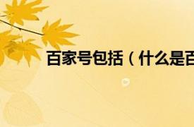 百家号包括（什么是百家号相关内容简介介绍）