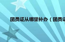 团员证从哪里补办（团员证怎么补办相关内容简介介绍）