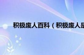 积极废人百科（积极废人是什么意思相关内容简介介绍）