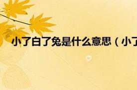 小了白了兔是什么意思（小了白了兔是谁相关内容简介介绍）