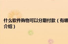 什么软件购物可以分期付款（有哪些购物app可以用分期付款相关内容简介介绍）