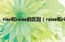 rise和raise的区别（raise和rise有什么区别相关内容简介介绍）