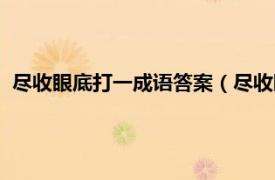 尽收眼底打一成语答案（尽收眼底打一成语相关内容简介介绍）