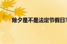 除夕是不是法定节假日?（除夕是不是法定节假日）