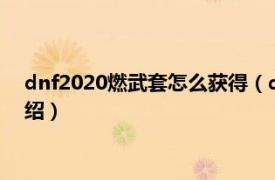 dnf2020燃武套怎么获得（dnf燃武套怎么获得相关内容简介介绍）