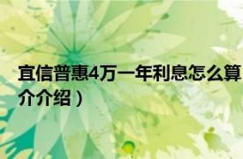 宜信普惠4万一年利息怎么算（宜信普惠5万利息多少相关内容简介介绍）