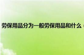 劳保用品分为一般劳保用品和什么（劳保用品包括什么相关内容简介介绍）