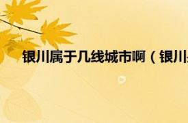 银川属于几线城市啊（银川是几线城市相关内容简介介绍）