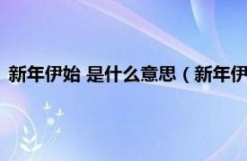 新年伊始 是什么意思（新年伊始是什么意思相关内容简介介绍）