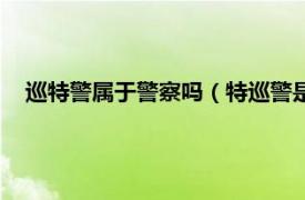 巡特警属于警察吗（特巡警是正式警察吗相关内容简介介绍）