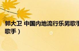 郭大卫 中国内地流行乐男歌手有哪些（郭大卫 中国内地流行乐男歌手）