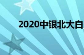 2020中银北大白金卡（中银北大卡）