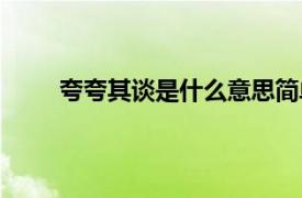 夸夸其谈是什么意思简单（夸夸其谈是什么意思）