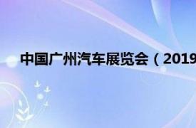 中国广州汽车展览会（2019第十七届广州国际汽车展览会）