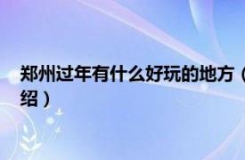 郑州过年有什么好玩的地方（郑州过年哪里好玩相关内容简介介绍）