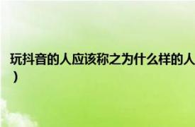 玩抖音的人应该称之为什么样的人（抖音都是什么人在玩相关内容简介介绍）