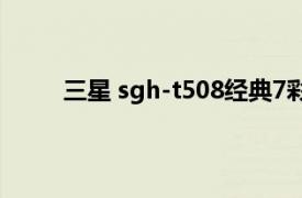 三星 sgh-t508经典7彩灯翻盖怀旧原装正品手机