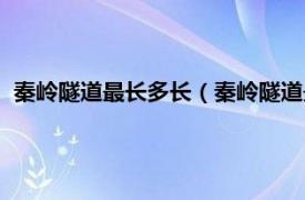 秦岭隧道最长多长（秦岭隧道最长多少公里相关内容简介介绍）