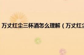 万丈红尘三杯酒怎么理解（万丈红尘三杯酒是什么意思相关内容简介介绍）