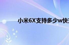 小米6X支持多少w快充（小米6x多少W快充）