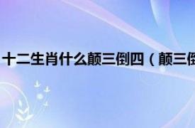 十二生肖什么颠三倒四（颠三倒四打一个生肖相关内容简介介绍）