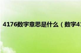 4176数字意思是什么（数字416是什么意思相关内容简介介绍）